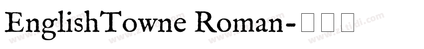 EnglishTowne Roman字体转换